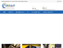 Tablet Screenshot of nebulaequipments.com